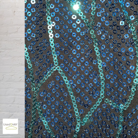 Lily Rose Sz 6 sequenced mini dress leaf design - Picture 6 of 10